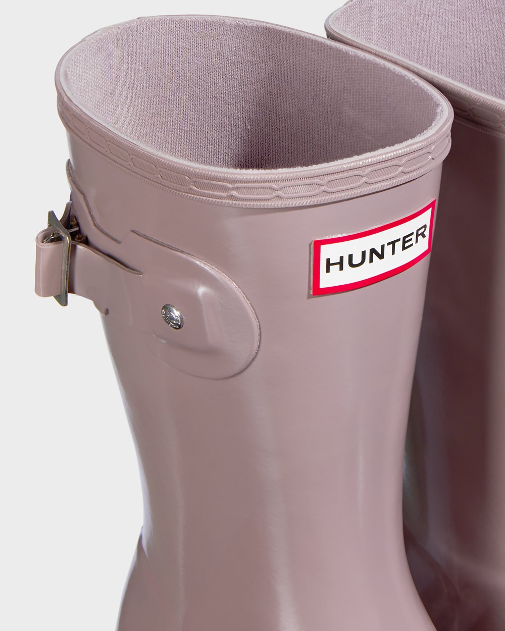 Women Hunter Original Tour Foldable Gloss | Short Rain Boots Purple | NZ-65948-RIHV